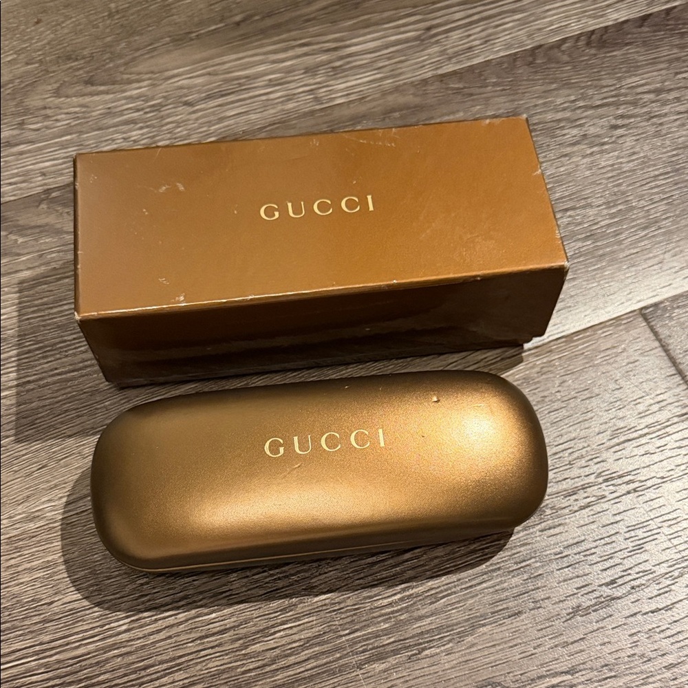 Gucci Bronze Eyeglass Case and box